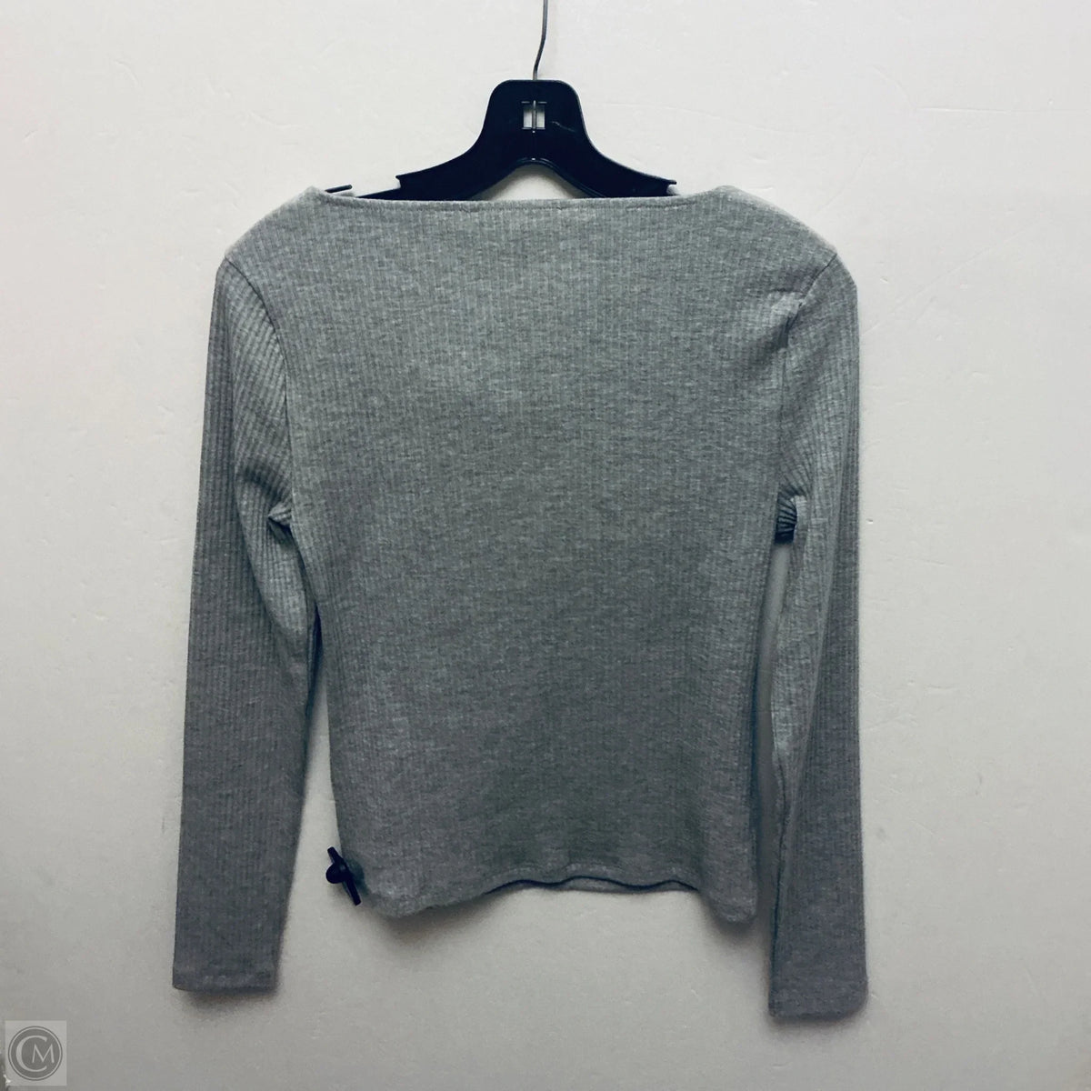 Top Long Sleeve Basic By Loft In Grey, Size: M