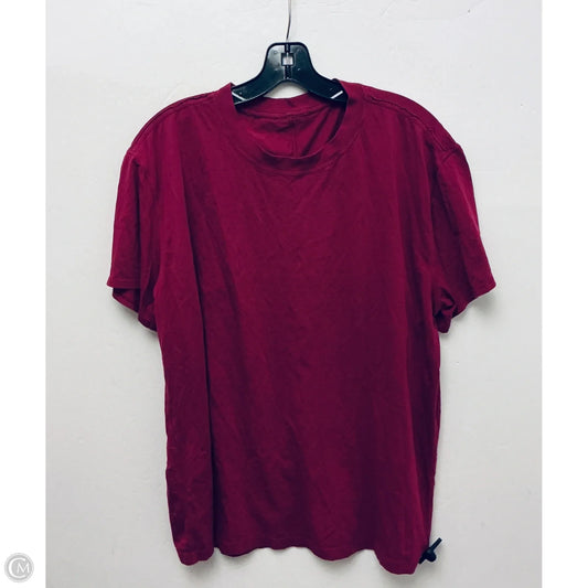 Athletic Top Short Sleeve By Lululemon In Pink, Size: 10