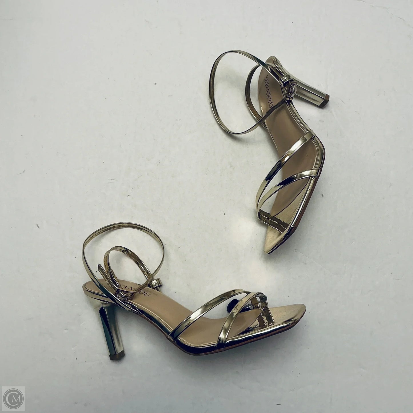 Shoes Heels Kitten By Cmc In Gold, Size: 7.5