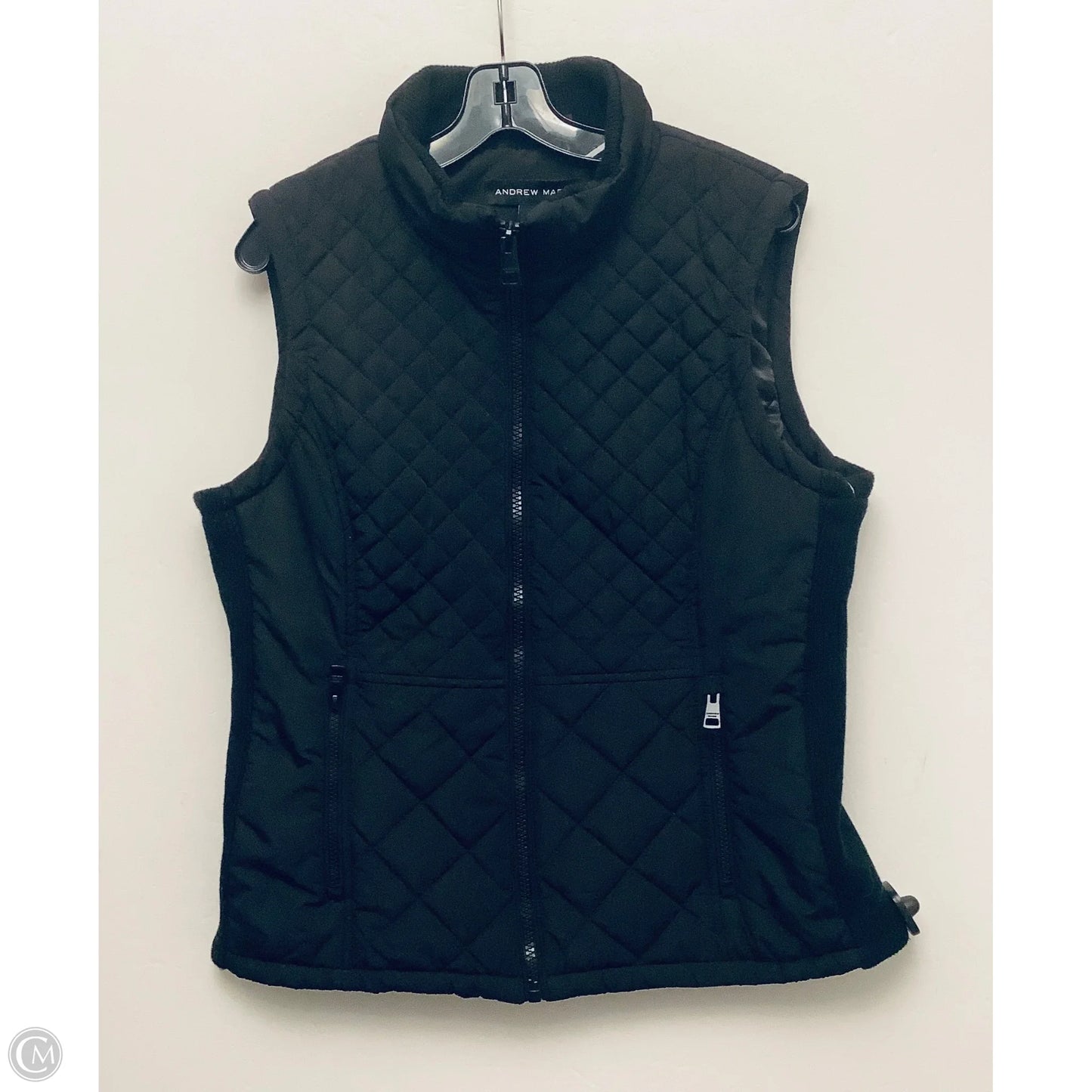 Vest Puffer & Quilted By Andrew Marc In Black, Size: L