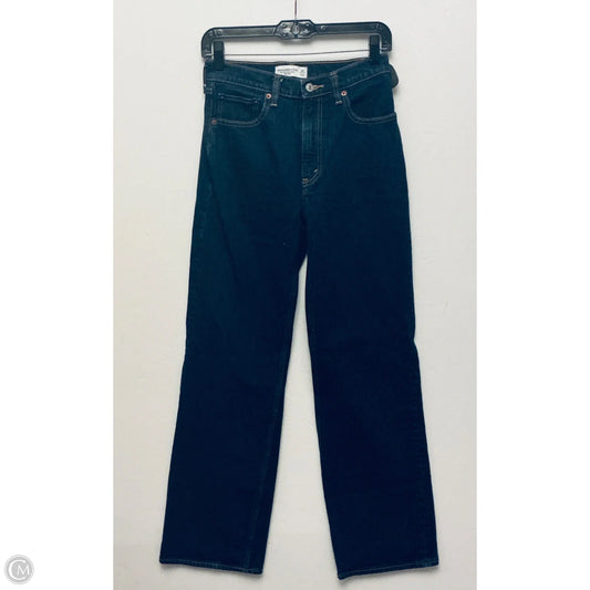 Jeans Straight By Abercrombie And Fitch In Blue Denim, Size: 2