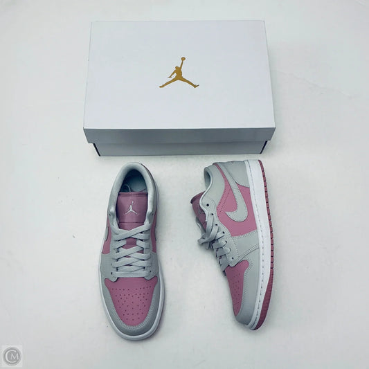Shoes Luxury Designer By Jordan In Grey & Lilac, Size: 8.5