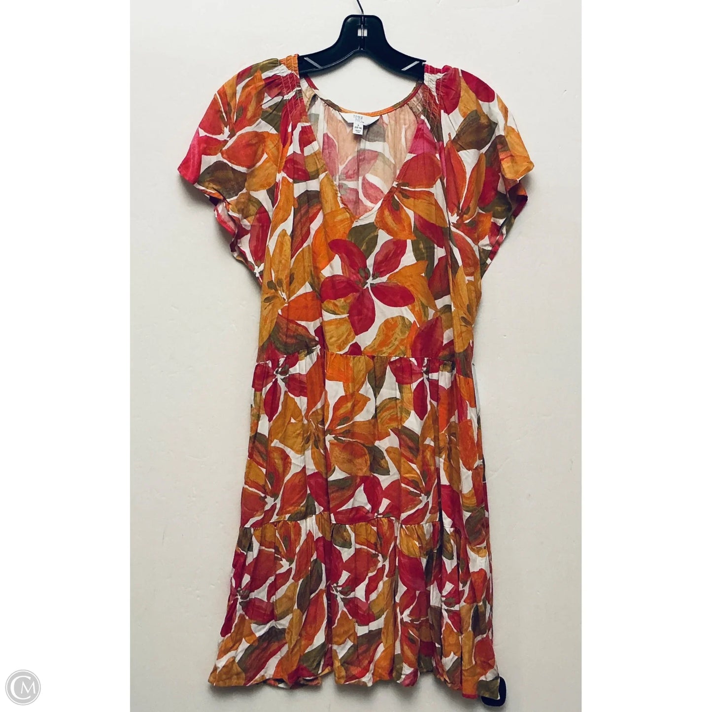 Dress Casual Short By Time And Tru In Floral Print, Size: L