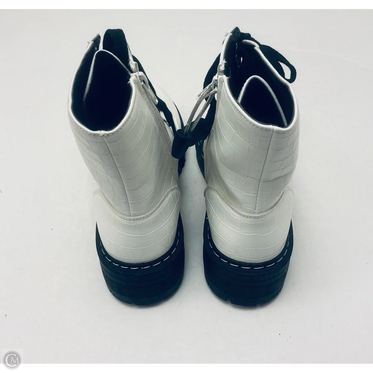 Boots Combat By True Craft In White, Size: 9.5