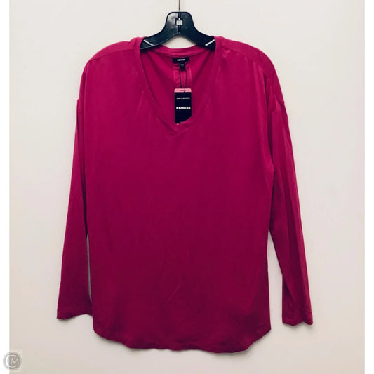Top Long Sleeve Basic By Express In Pink, Size: S