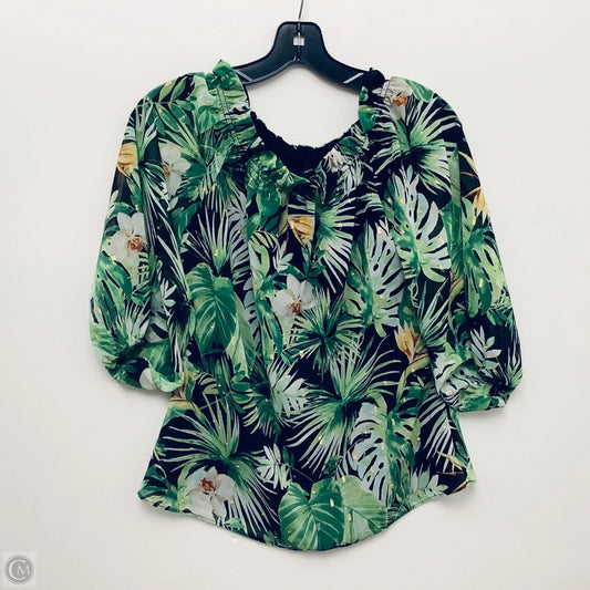 Top Long Sleeve By White House Black Market In Green, Size: Xs