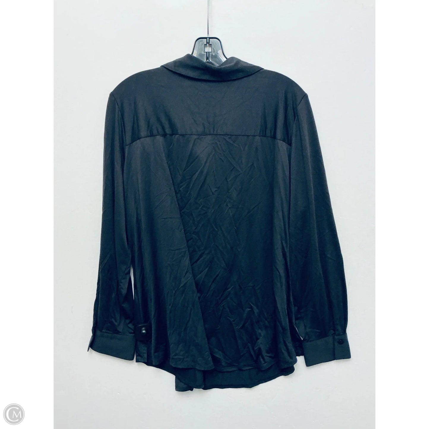 Top Long Sleeve By Foxcroft In Grey, Size: 1x