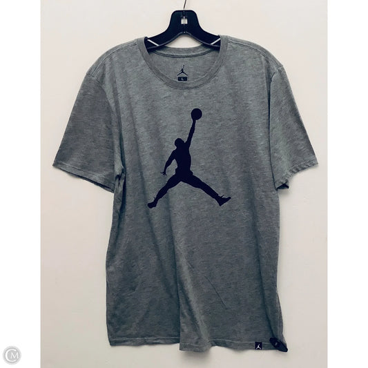 Top Short Sleeve Luxury Designer By Jordan In Grey, Size: L