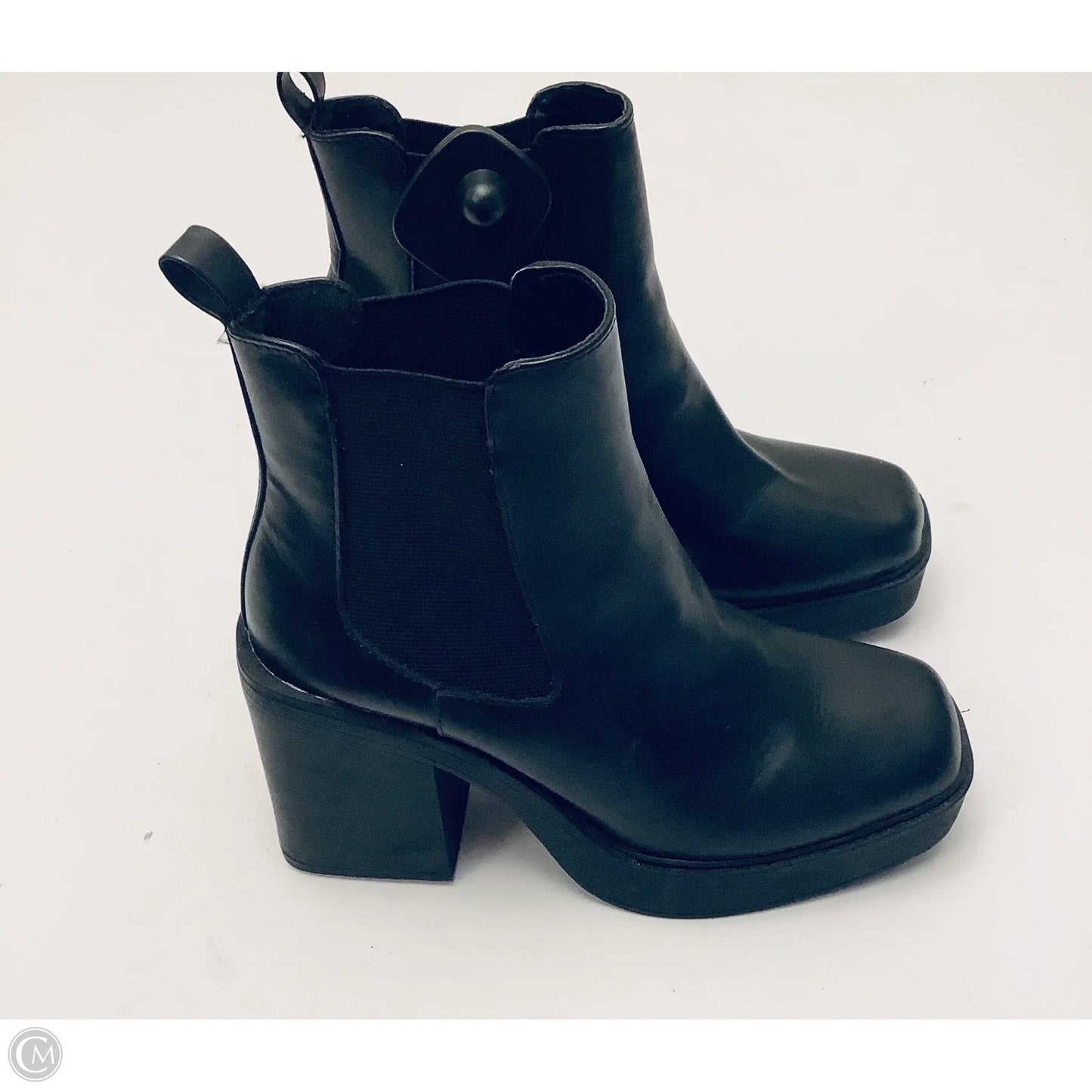 Boots Ankle Heels By Mia In Black, Size: 6.5