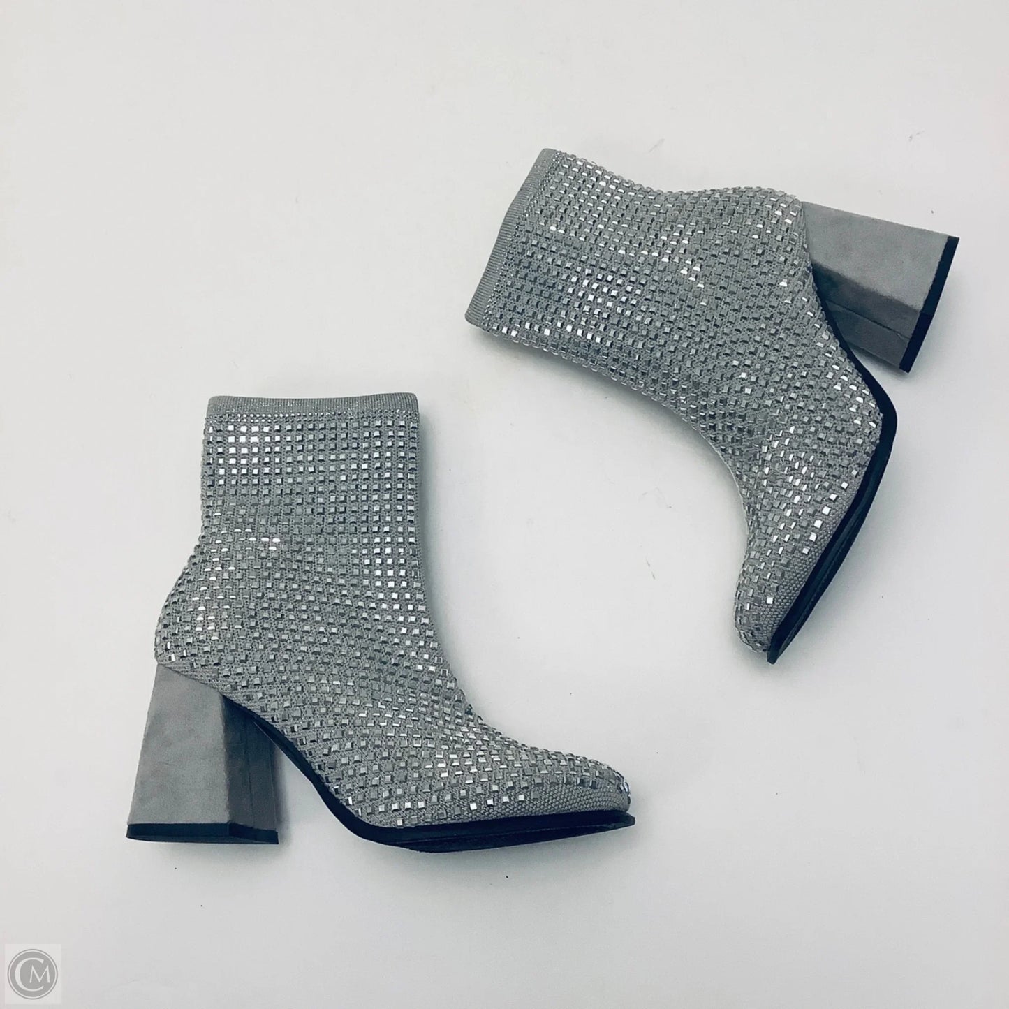 Boots Ankle Heels By Mia In Silver, Size: 6