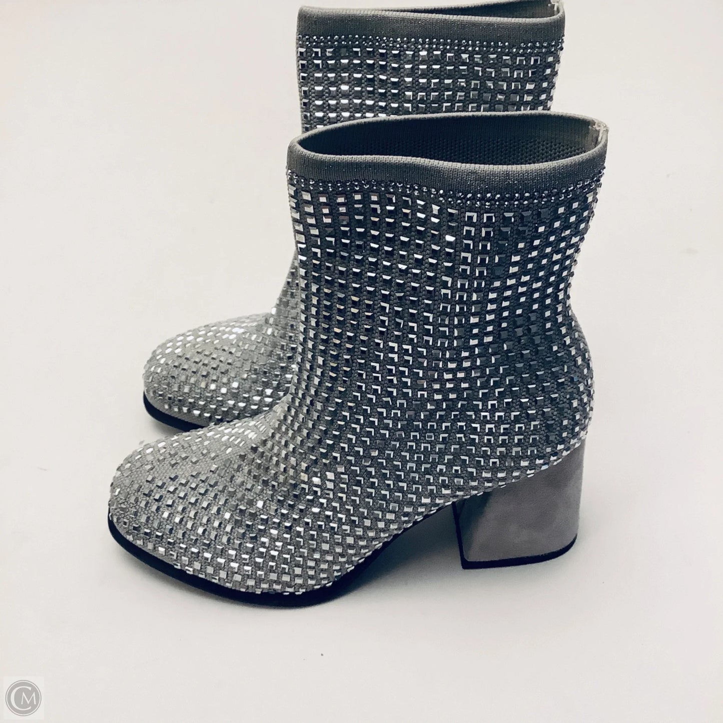 Boots Ankle Heels By Mia In Silver, Size: 6