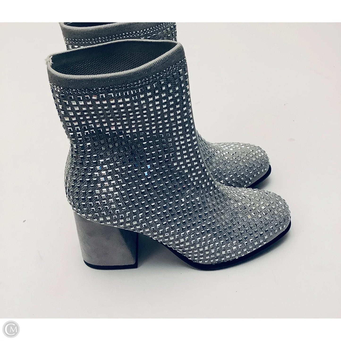 Boots Ankle Heels By Mia In Silver, Size: 6