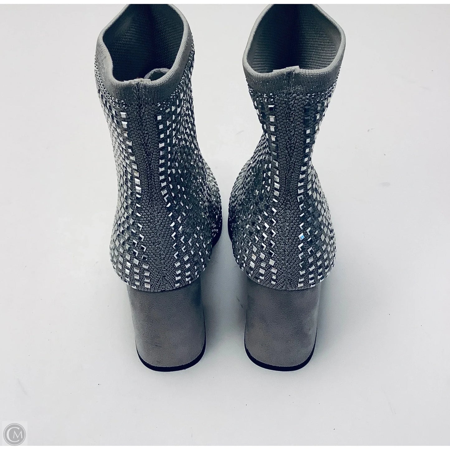 Boots Ankle Heels By Mia In Silver, Size: 6