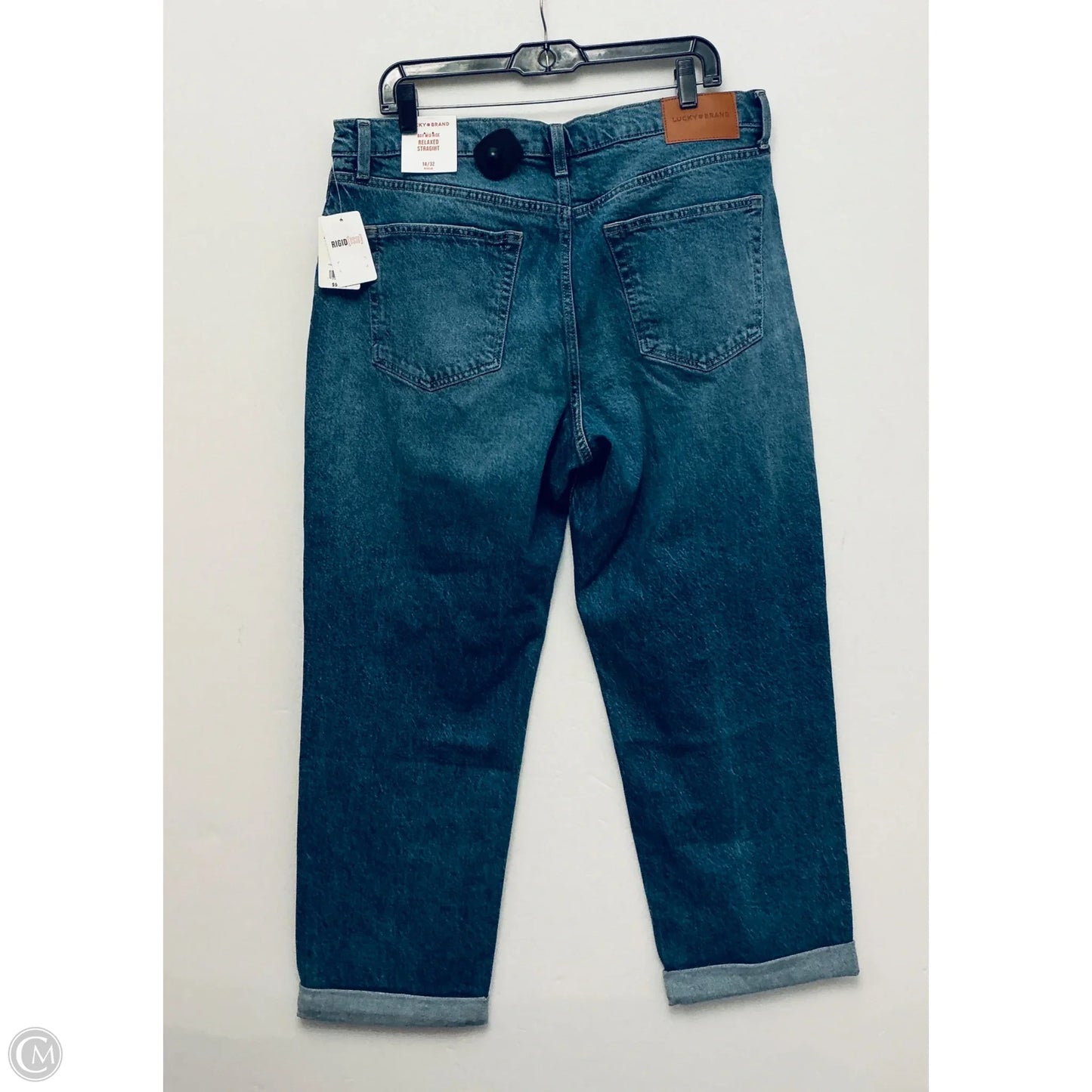 Jeans Boyfriend By Lucky Brand In Blue Denim, Size: 14