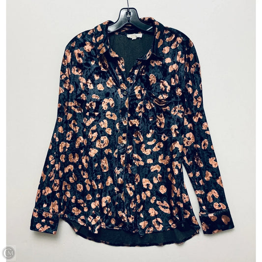Top Long Sleeve By Entro In Grey, Size: L