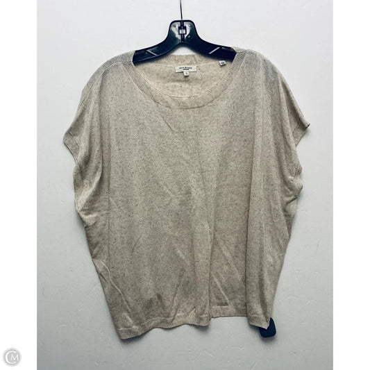 Top Short Sleeve By Max Studio In Beige, Size: L