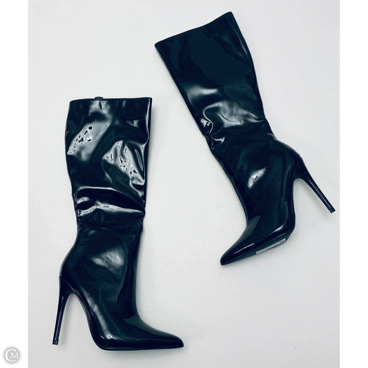 Boots Knee Heels By Fashion Nova In Black, Size: 7.5