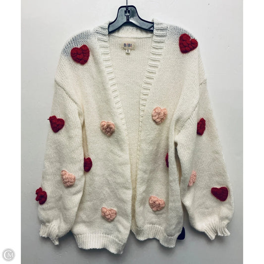 Sweater Cardigan By Bibi In Cream, Size: Xl