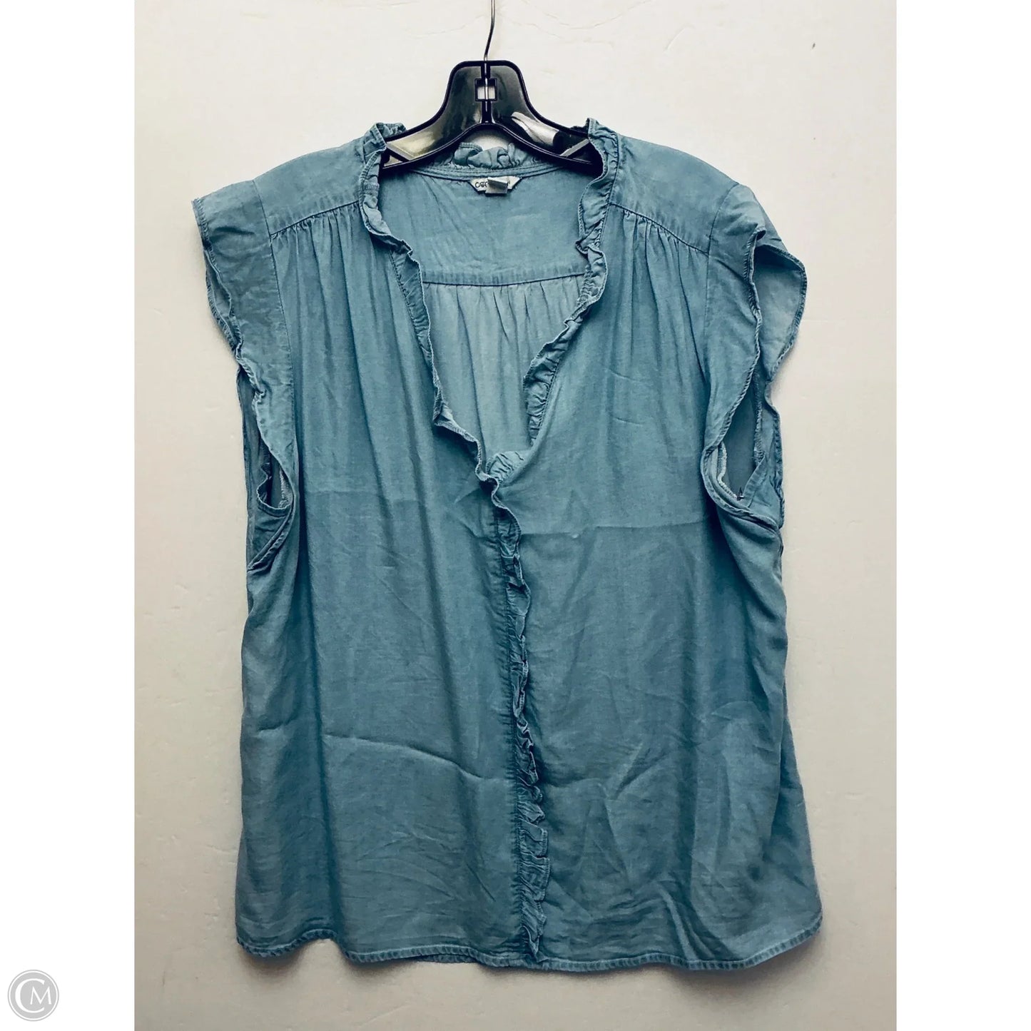 Top Sleeveless By Cato In Blue, Size: Xl