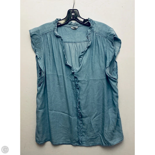 Top Sleeveless By Cato In Blue, Size: Xl