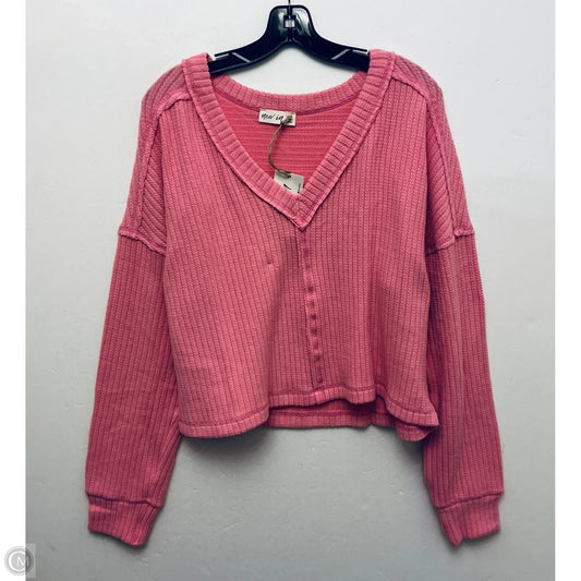 Top Long Sleeve By New In In Pink, Size: M
