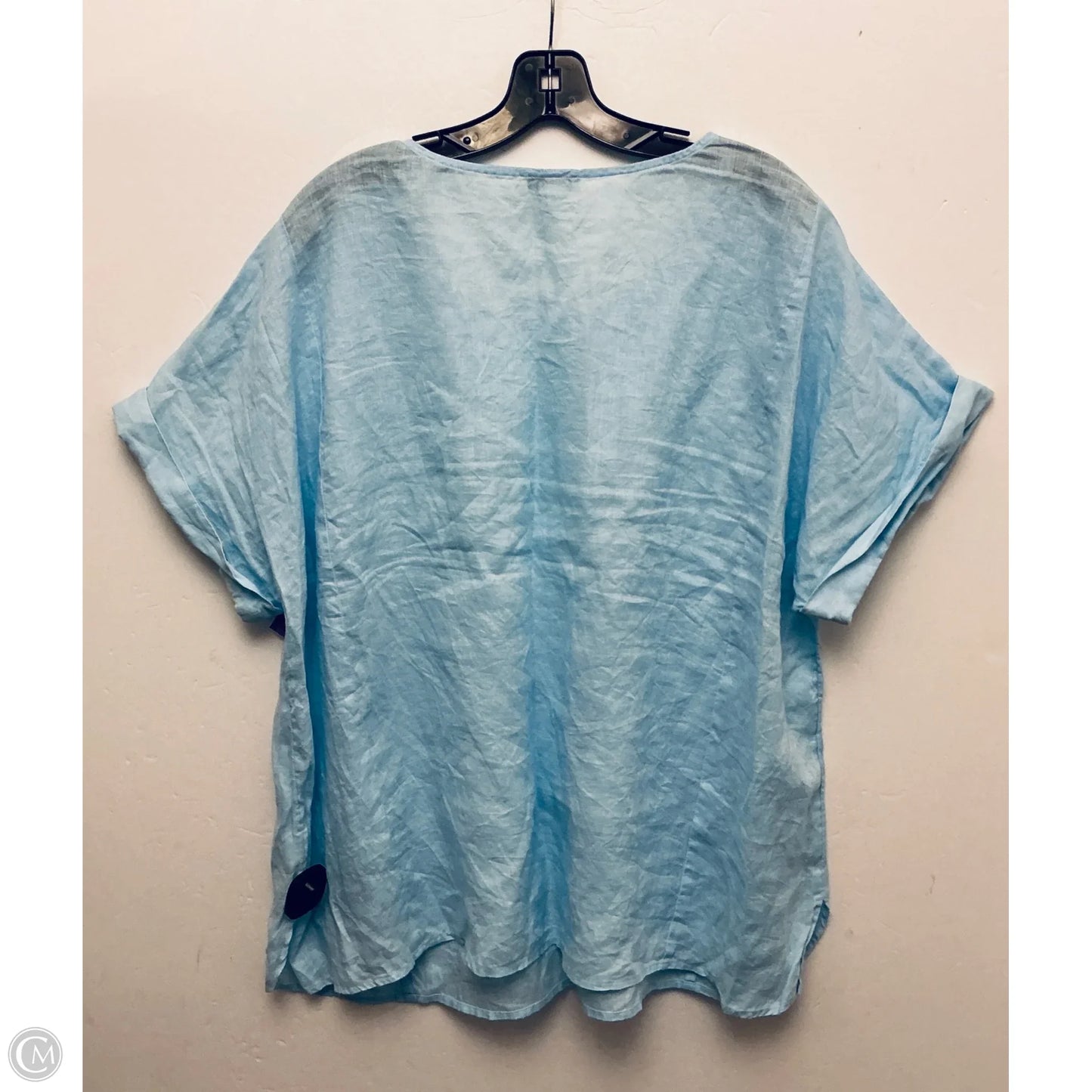 Top Short Sleeve By Pure Jill In Blue, Size: 2x