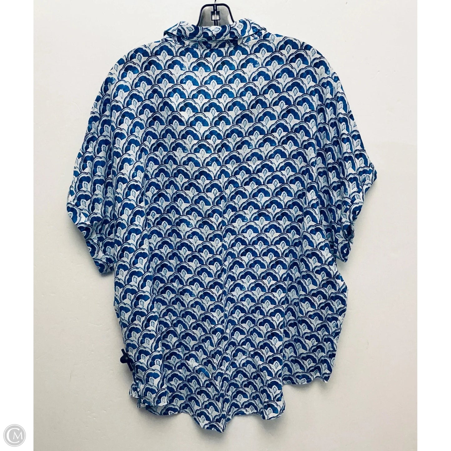 Top Short Sleeve By Sigrid Olsen In Blue, Size: 2x