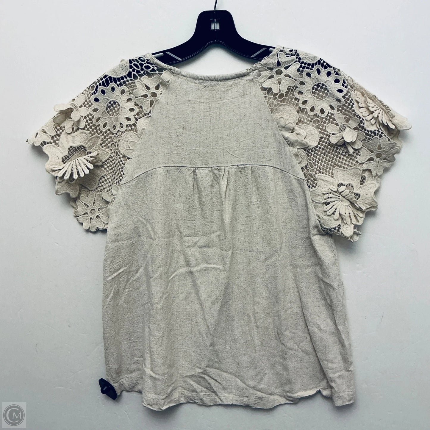 Top Short Sleeve By Umgee In Cream, Size: S