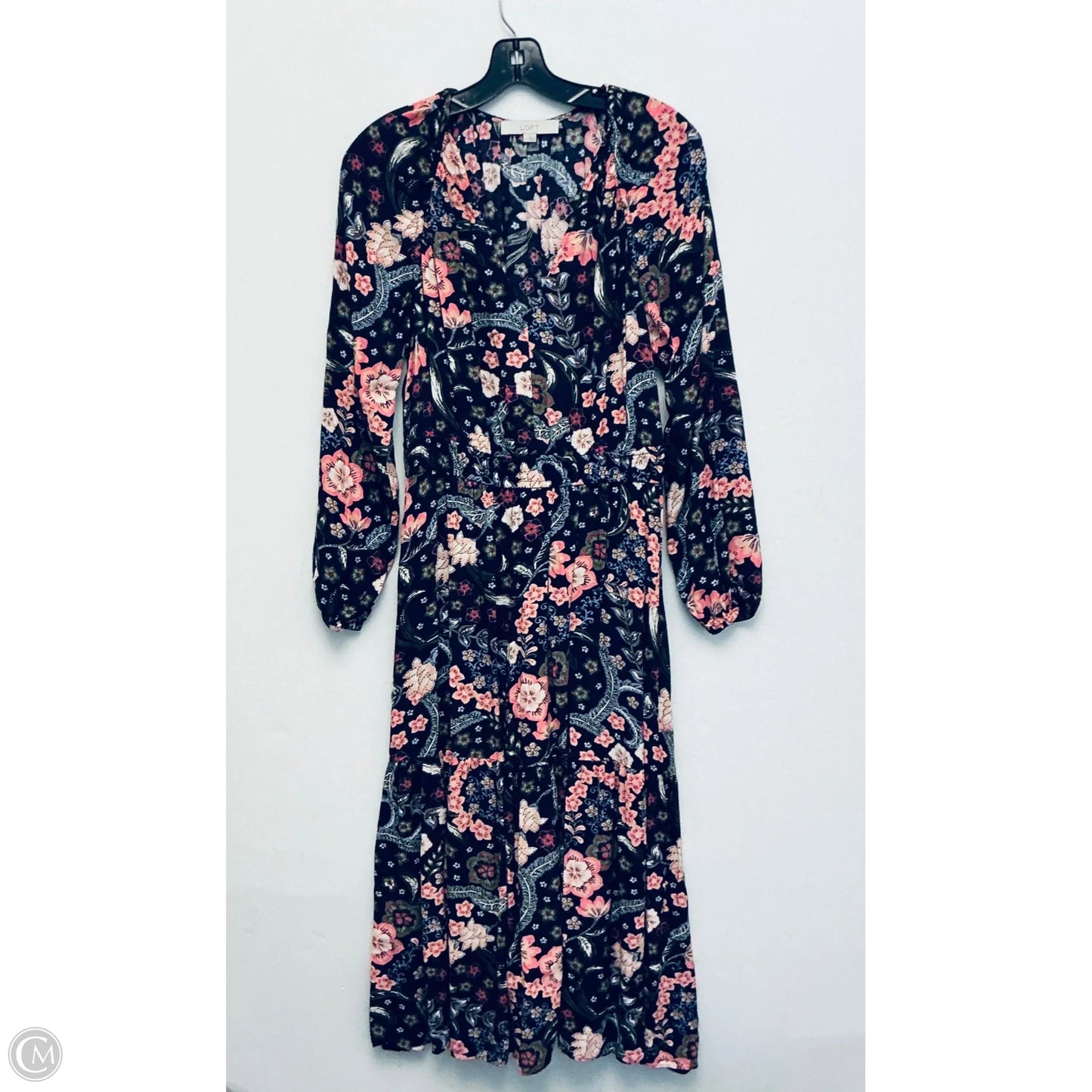Dress Casual Maxi By Loft In Navy, Size: L