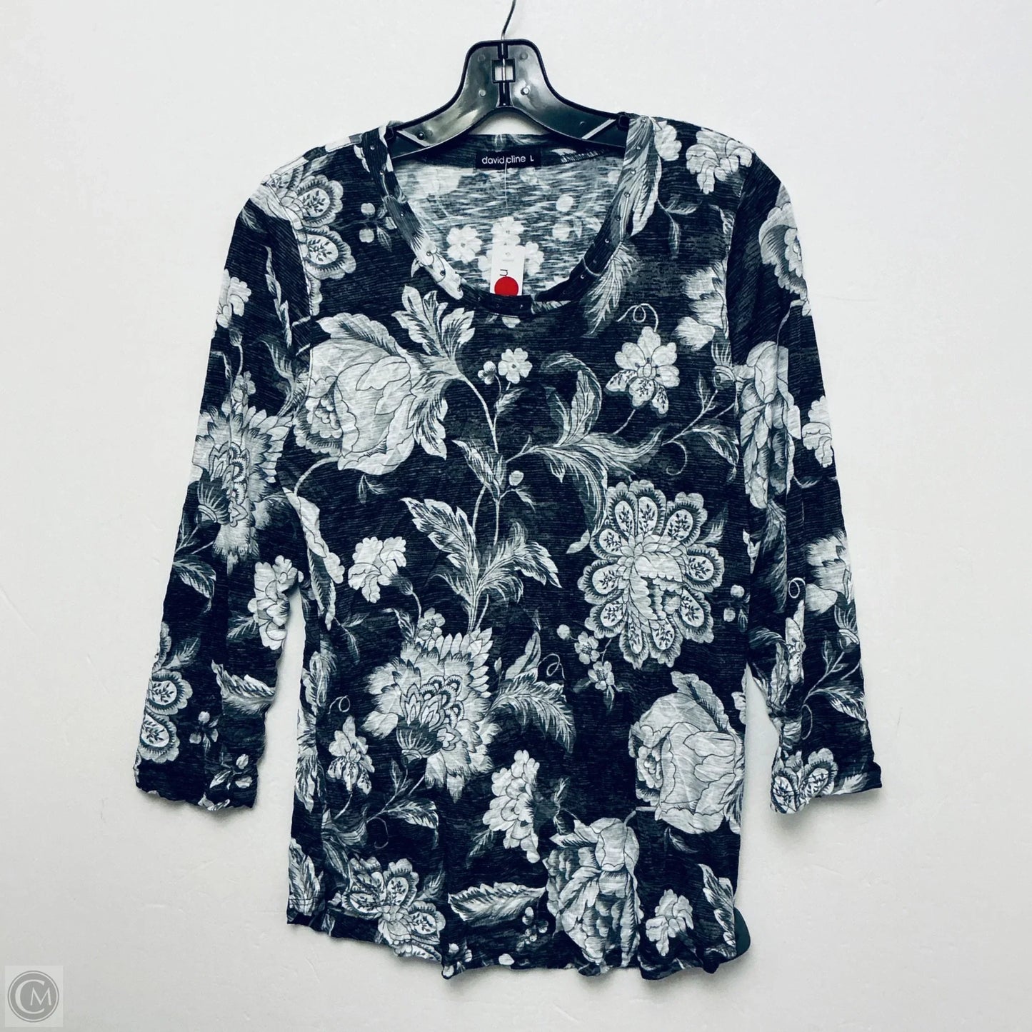 Top Long Sleeve By David Cline In Grey, Size: L