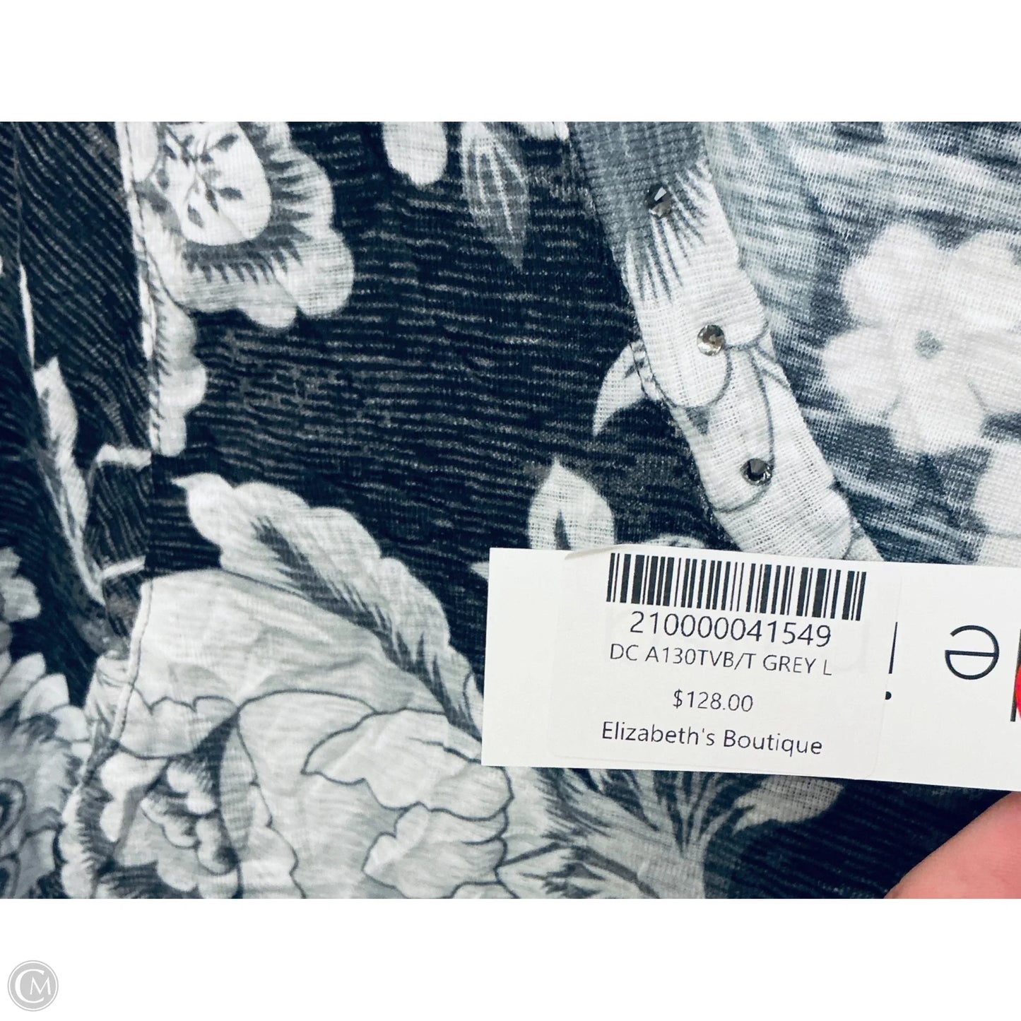 Top Long Sleeve By David Cline In Grey, Size: L