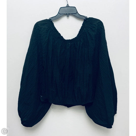 Top Long Sleeve By Free People In Black, Size: M