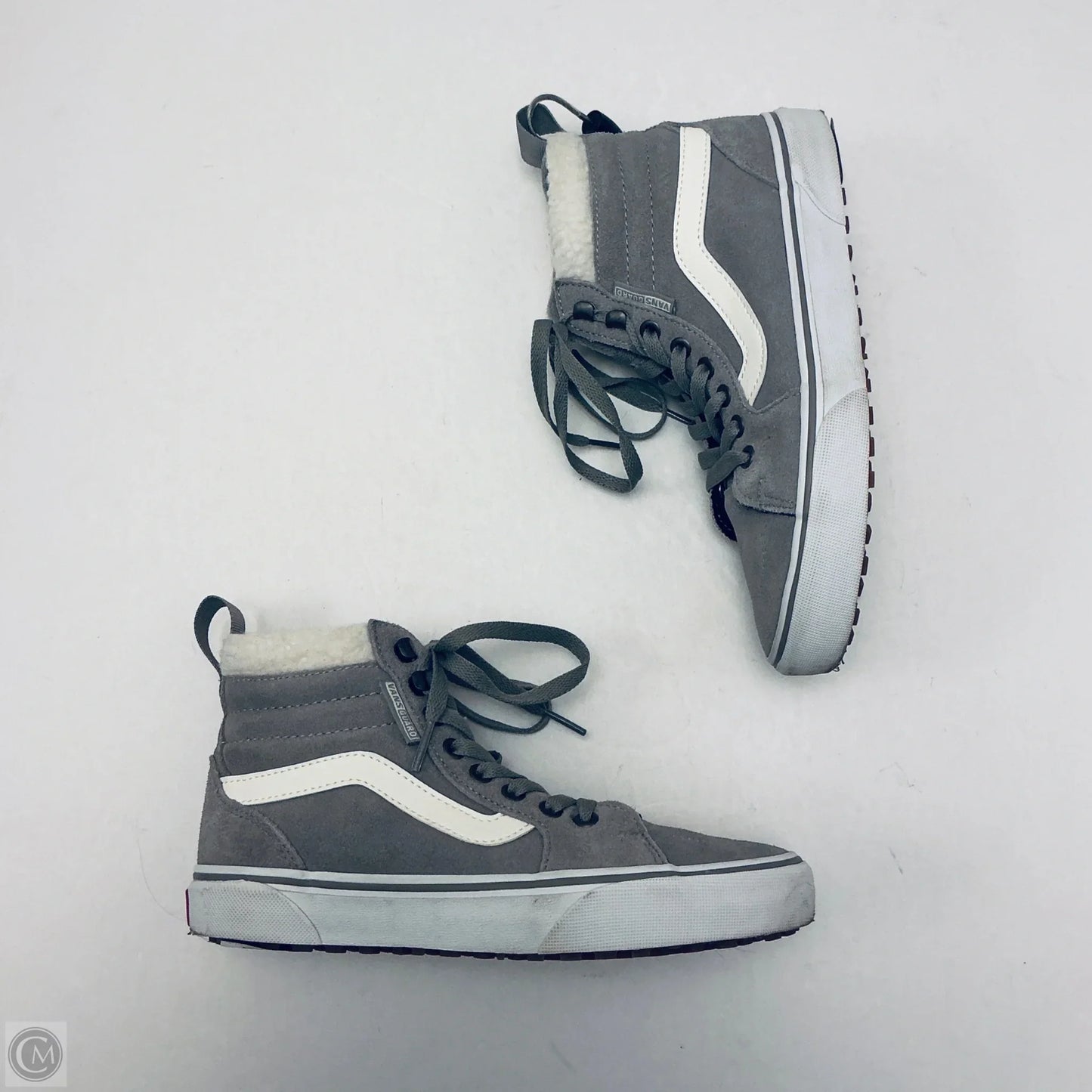 Shoes Flats By Vans In Grey, Size: 6.5