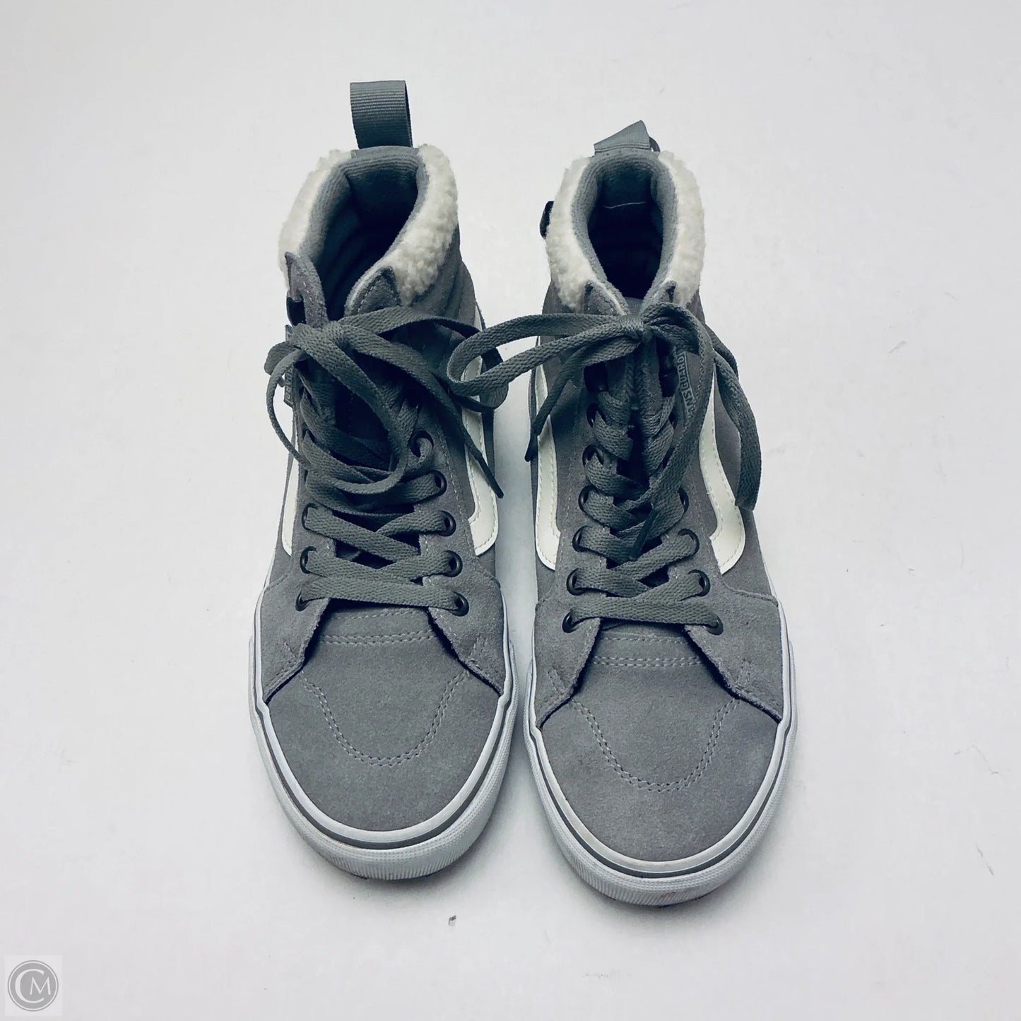 Shoes Flats By Vans In Grey, Size: 6.5