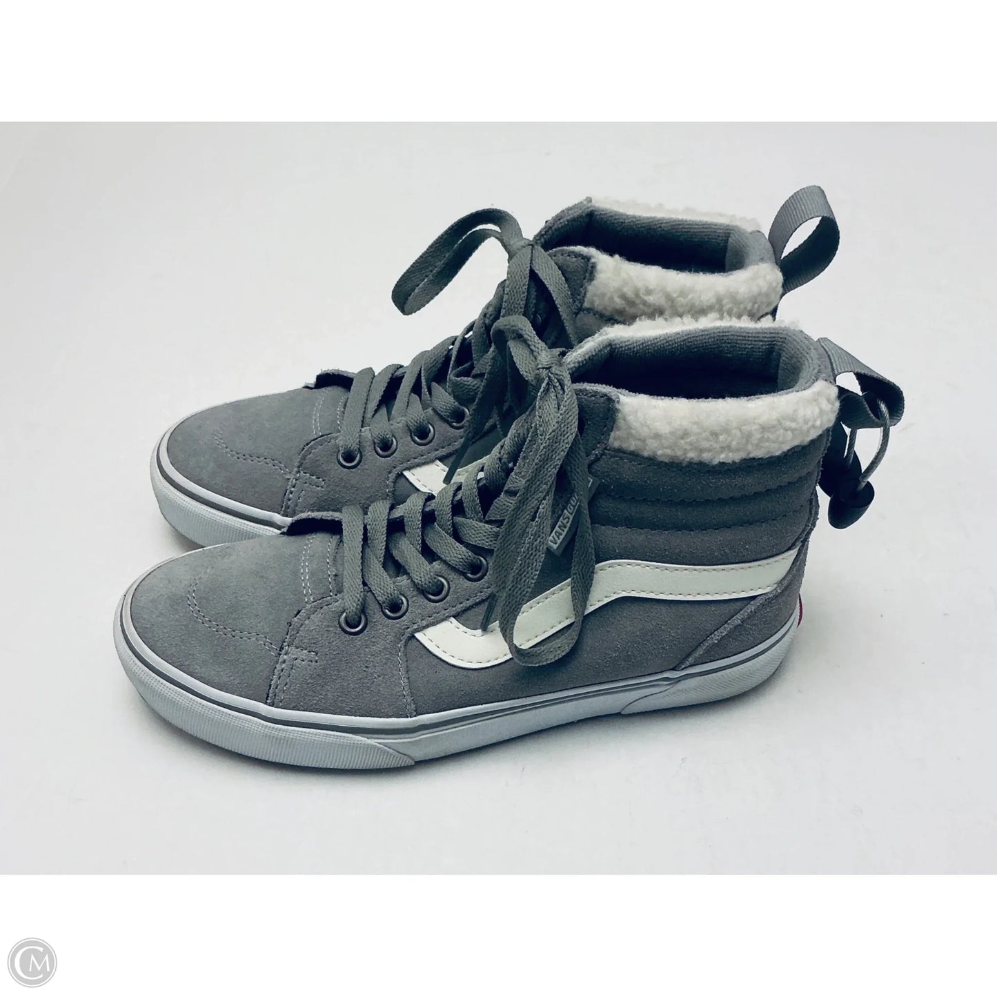Shoes Flats By Vans In Grey, Size: 6.5