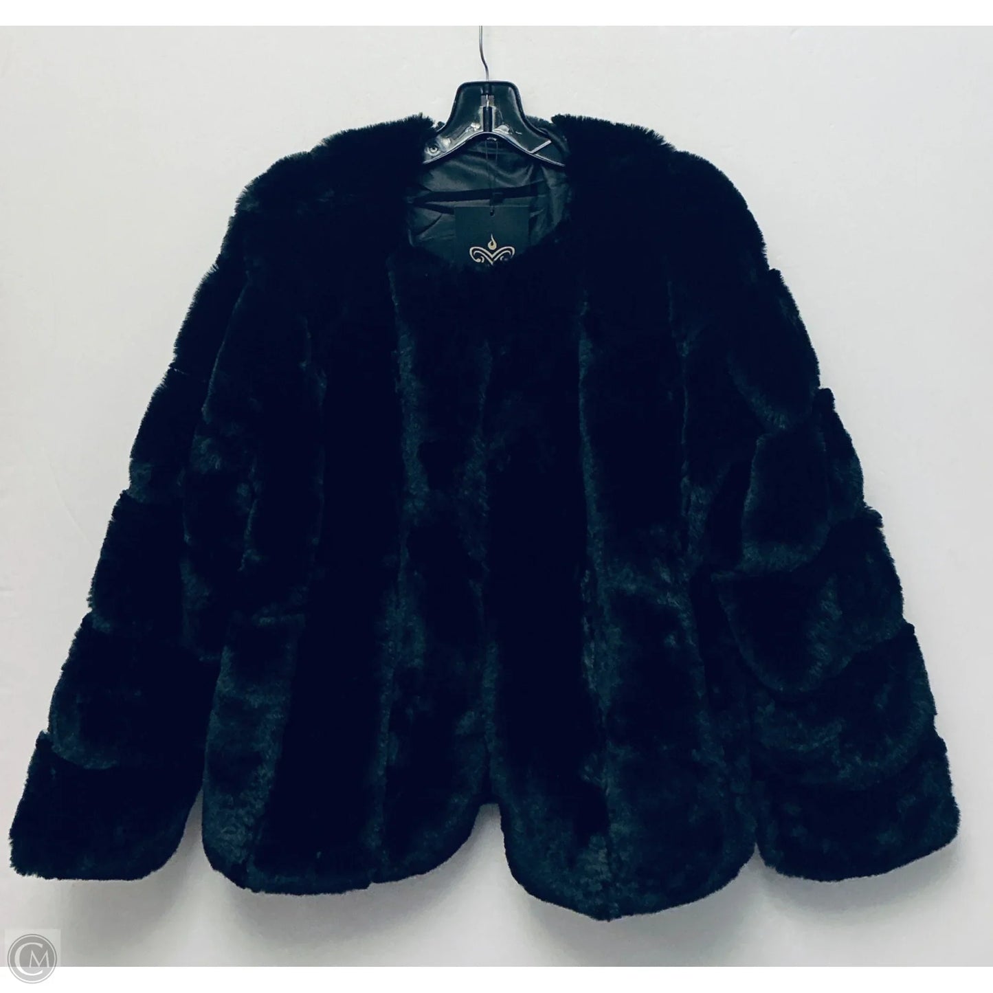 Coat Faux Fur & Sherpa By Cmc In Black, Size: L