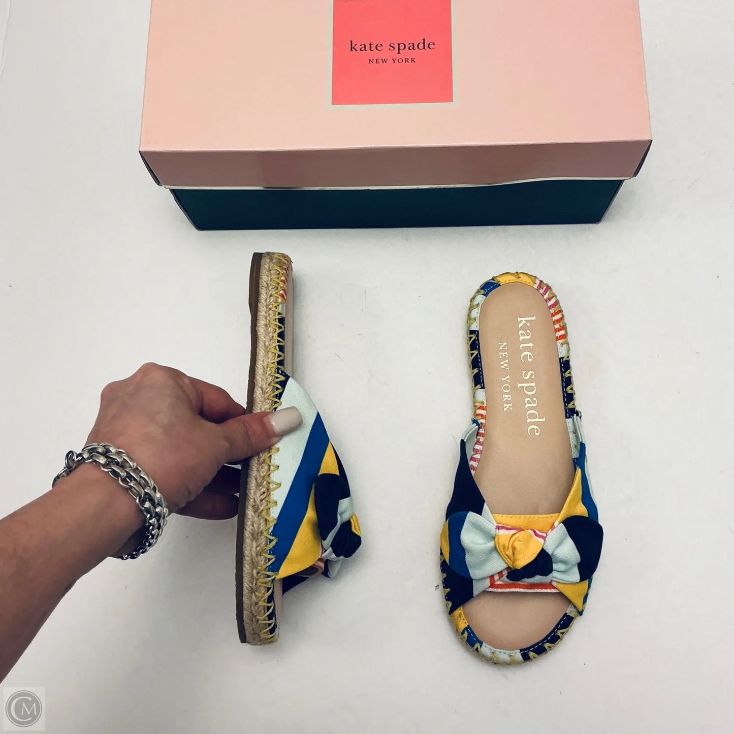 Sandals Designer By Kate Spade In Blue, Size: 6