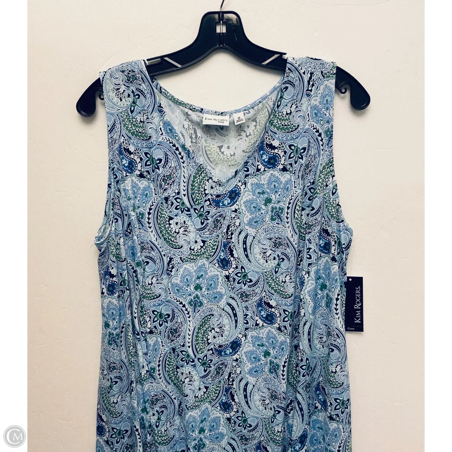 Dress Casual Short By Kim Rogers In Blue, Size: 1x
