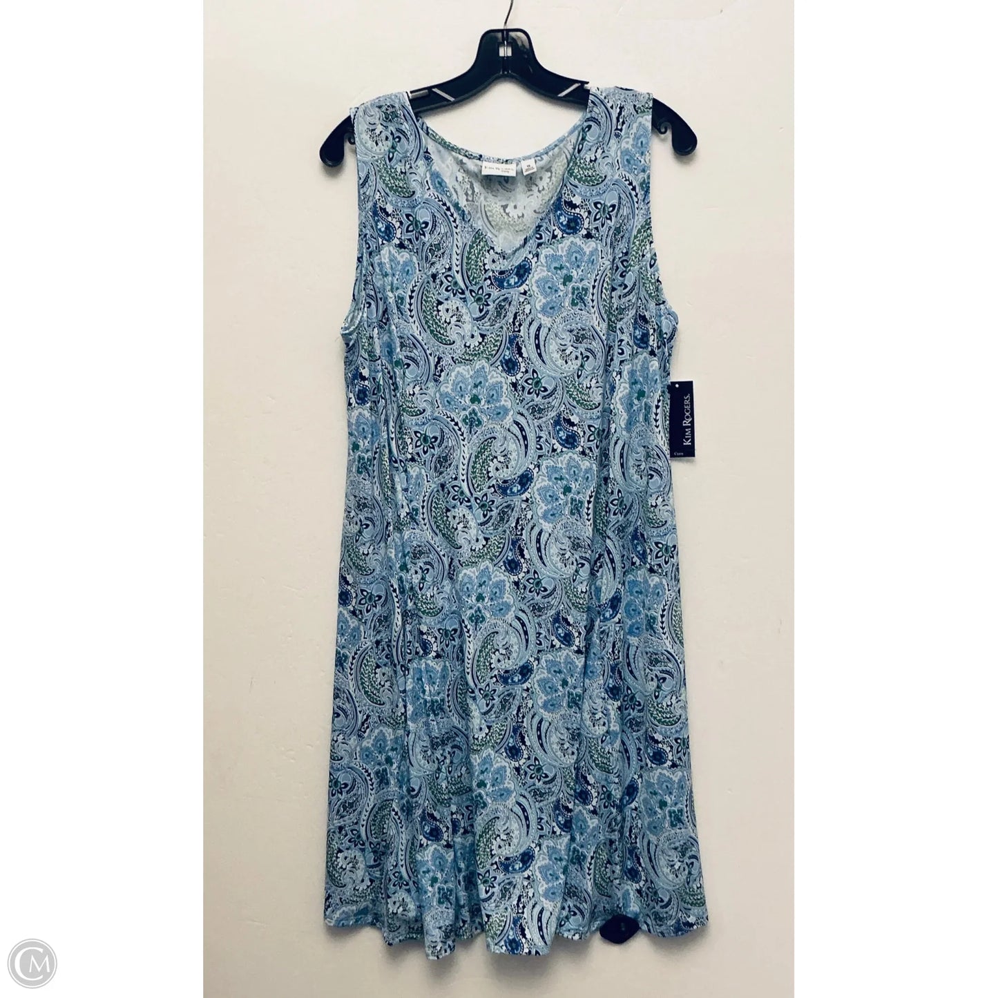Dress Casual Short By Kim Rogers In Blue, Size: 1x