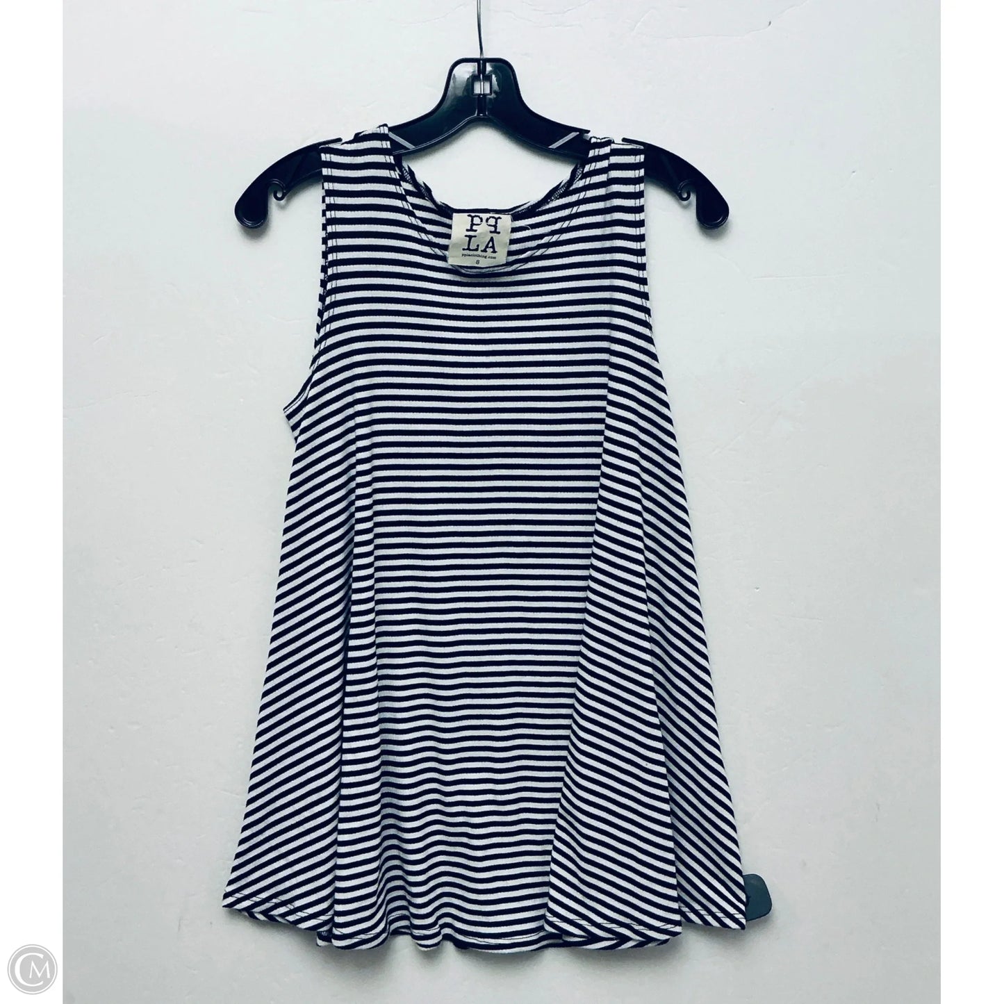 Top Sleeveless By Cme In Striped Pattern, Size: S