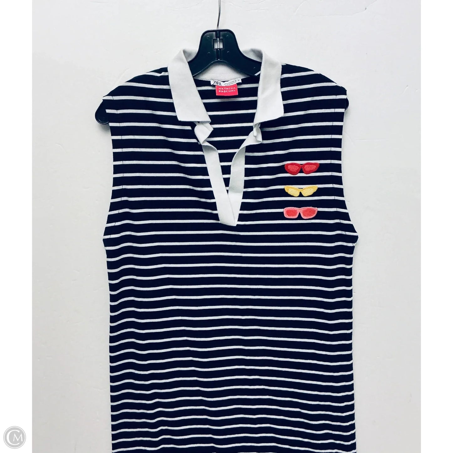 Dress Casual Short By Zara In Striped Pattern, Size: S