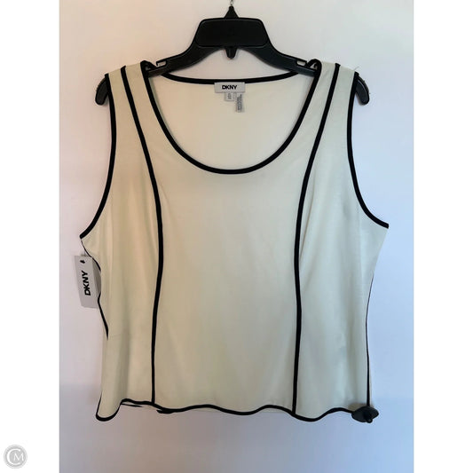 Top Sleeveless By Dkny In White, Size: Xl