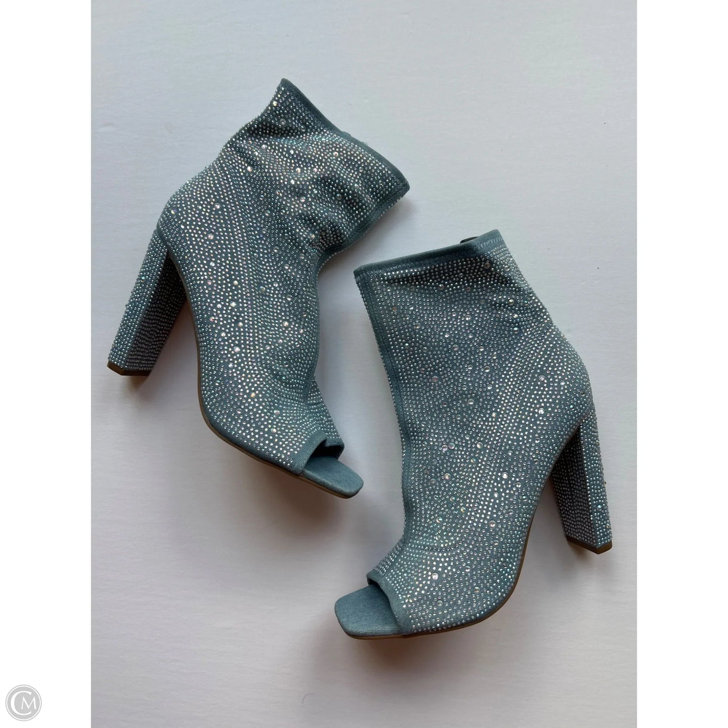 Shoes Heels Block By Clothes Mentor In Blue Denim, Size: 9.5