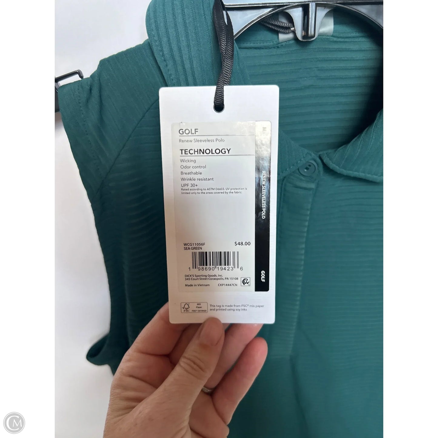 Athletic Tank Top By Calia In Teal, Size: M