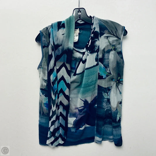 Top Sleeveless By Clothes Mentor In Blue & Green, Size: L