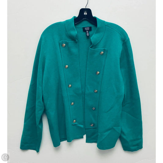 Sweater Cardigan By Jones New York In Green, Size: Xl