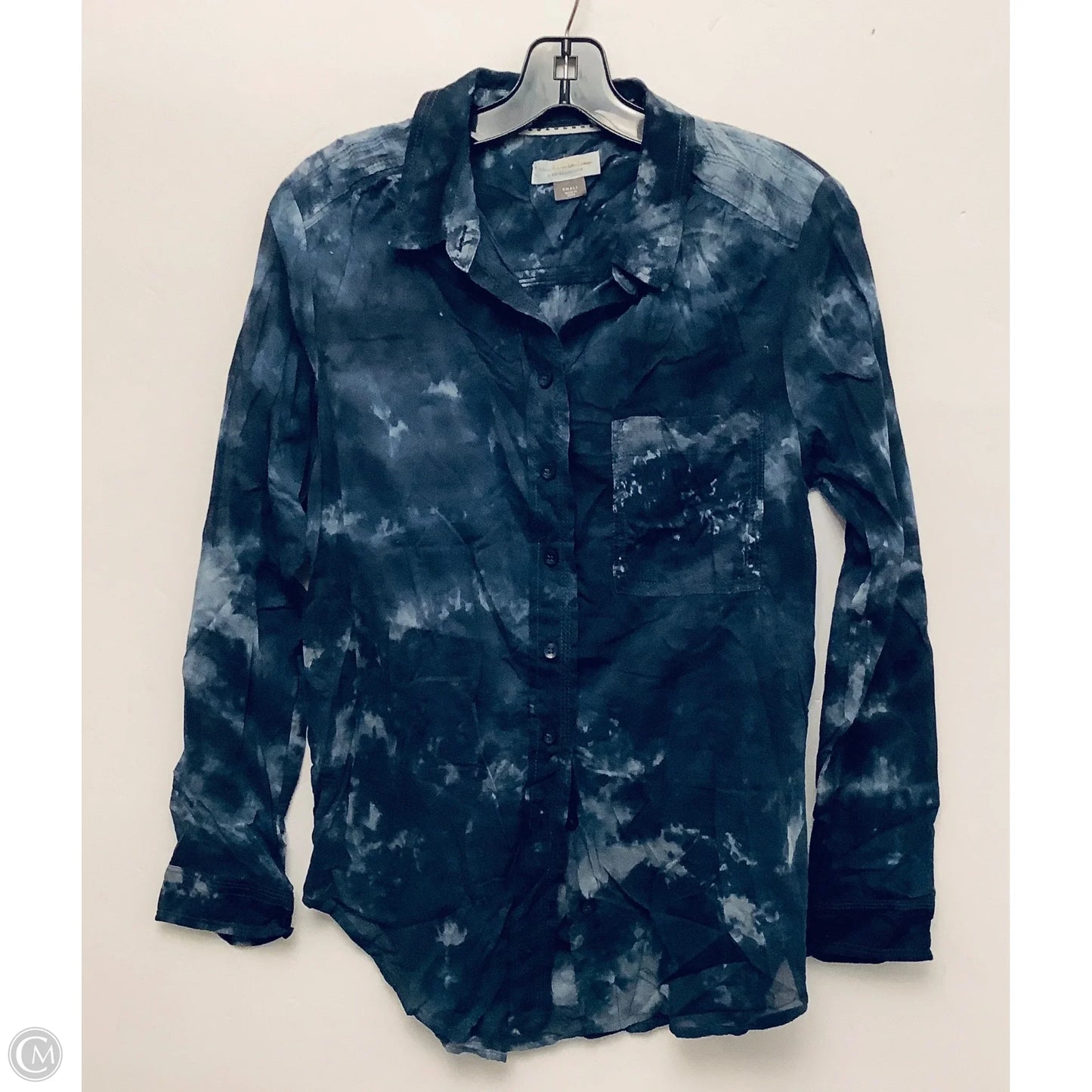 Top Long Sleeve By Pilcro In Blue, Size: S