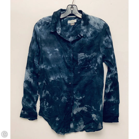 Top Long Sleeve By Pilcro In Blue, Size: S