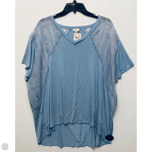 Top Short Sleeve By Pol In Blue, Size: S