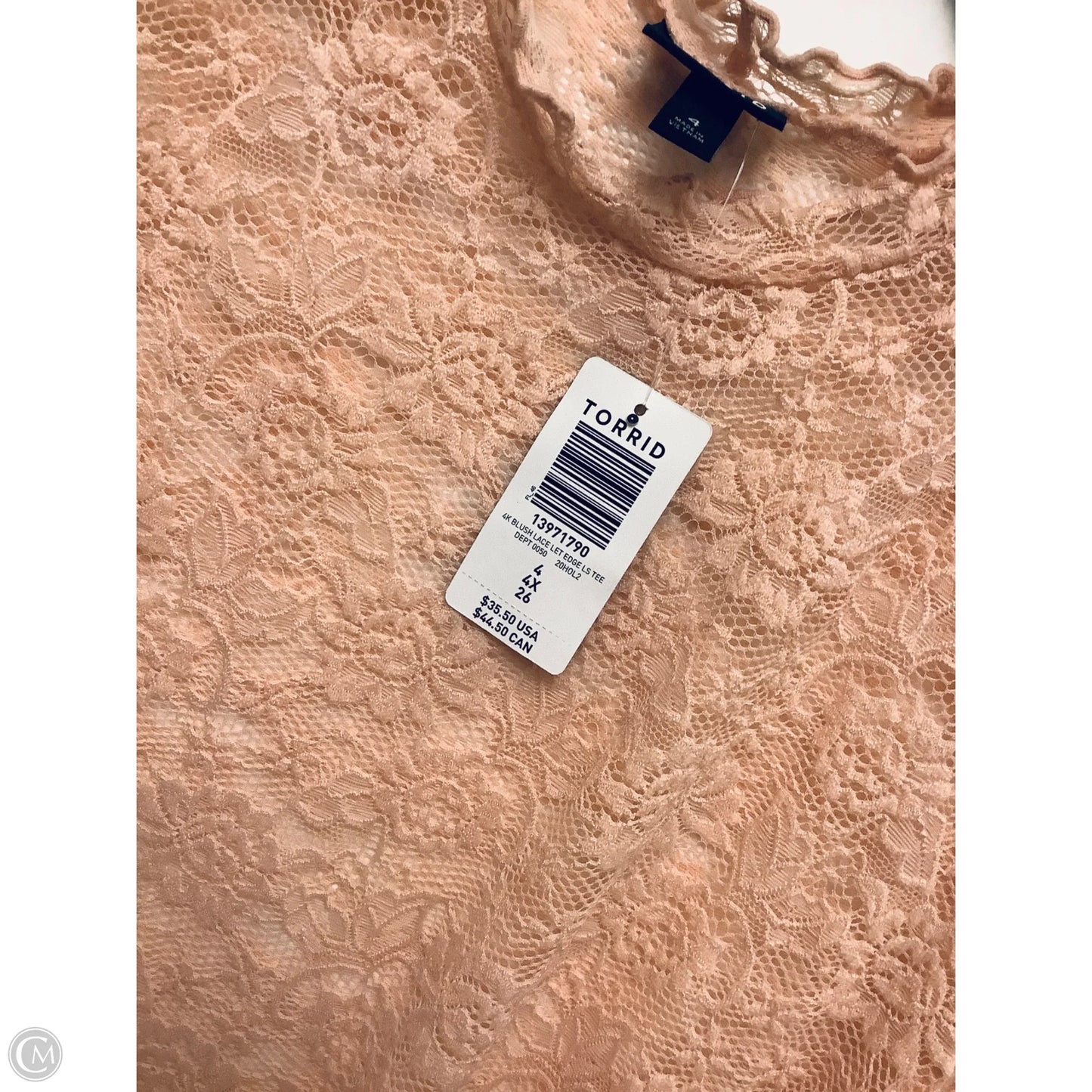 Top Long Sleeve By Torrid In Pink, Size: 4x